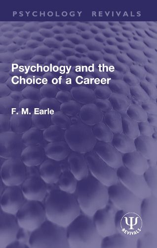 Cover image for Psychology and the Choice of a Career