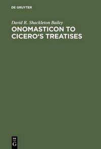 Cover image for Onomasticon to Cicero's Treatises