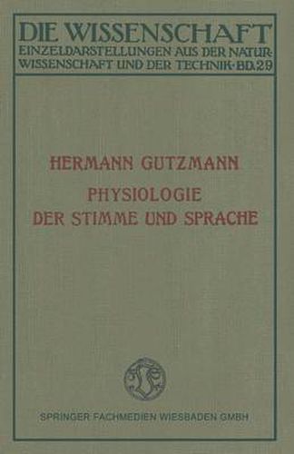 Cover image for Physiologie Der Stimme Und Sprache