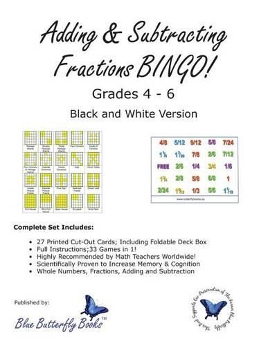 Cover image for Adding & Subtracting Fractions BINGO! (Black & White Version)