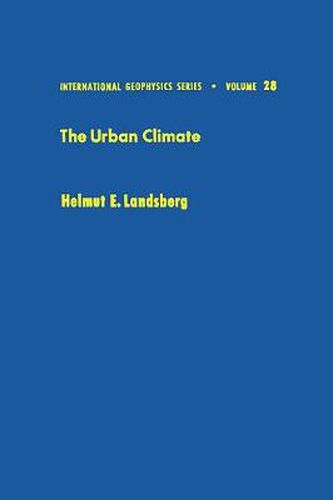 Cover image for The Urban Climate