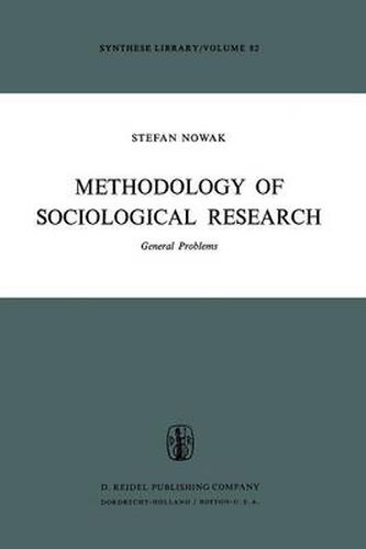 Cover image for Methodology of Sociological Research: General Problems