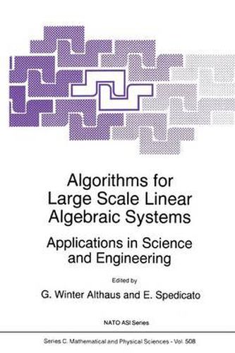 Cover image for Algorithms for Large Scale Linear Algebraic Systems:: Applications in Science and Engineering