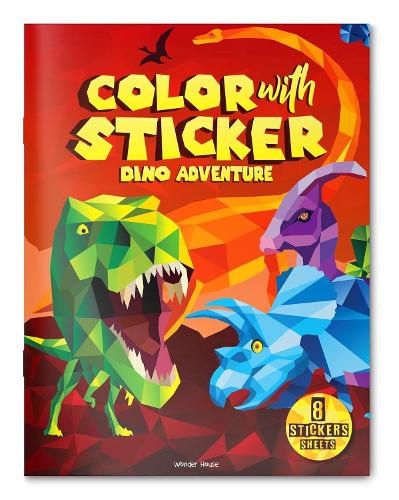Cover image for Color with sticker Dino Adventure