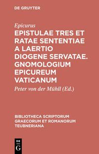 Cover image for Epistulae Tres Et Ratae Sente Pb