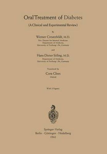 Cover image for Oral Treatment of Diabetes: A Clinical and Experimental Review