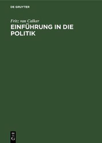 Cover image for Einfuhrung in Die Politik