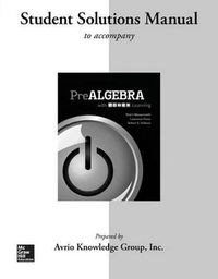 Cover image for Student Solutions Manual for Prealgebra with P.O.W.E.R. Learning