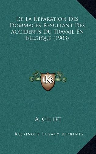 Cover image for de La Reparation Des Dommages Resultant Des Accidents Du Travail En Belgique (1903)