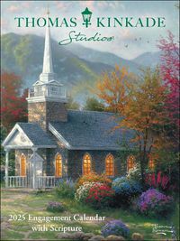 Cover image for Thomas Kinkade Studios 12-Month 2025 Monthly/Weekly Engagement Calendar with Scripture