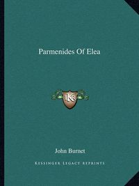 Cover image for Parmenides of Elea