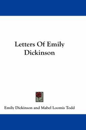 Cover image for Letters Of Emily Dickinson