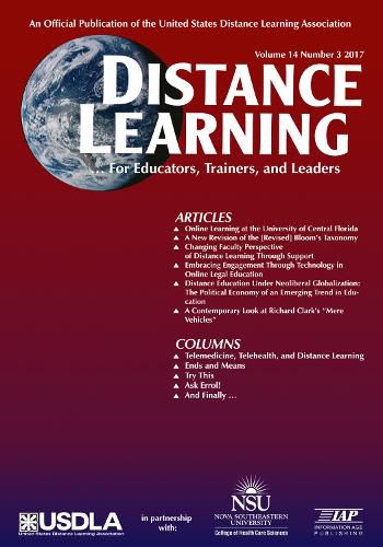 Cover image for Distance Learning - Volume 14: Issue 3