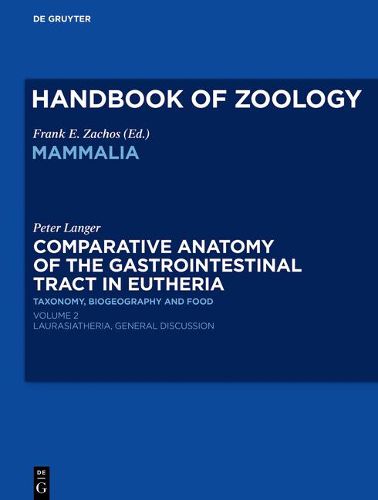 Cover image for Comparative Anatomy of the Gastrointestinal Tract in Eutheria II: Taxonomy, Biogeography and Food. Laurasiatheria