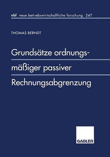 Cover image for Grundsatze Ordnungsmassiger Passiver Rechnungsabgrenzung