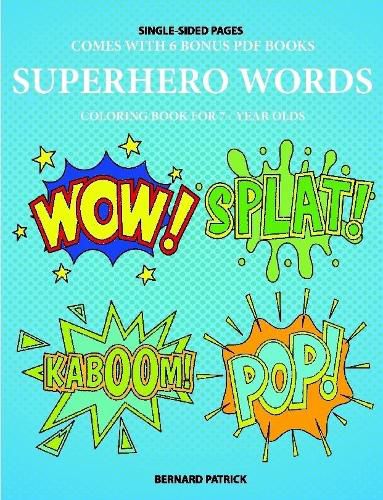 Cover image for Coloring Book for 7+ Year Olds (Superhero Words)