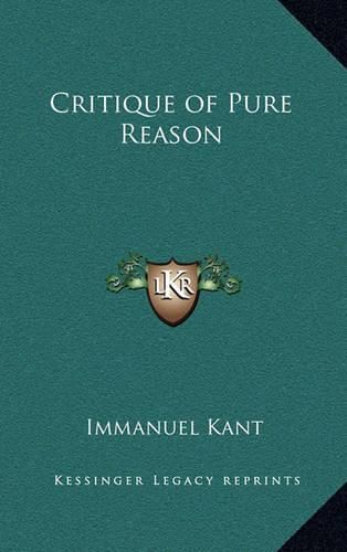 Cover image for Critique of Pure Reason