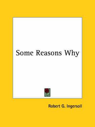 Cover image for Some Reasons Why