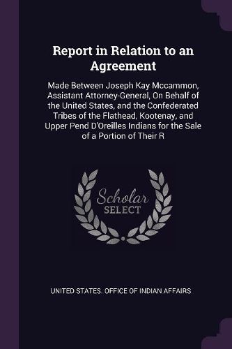 Cover image for Report in Relation to an Agreement