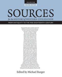 Cover image for Sources for the History of Western Civilization, Volume I: From Antiquity to the Mid-Eighteenth Century