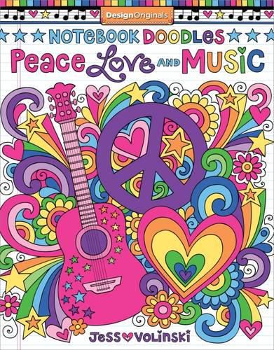 Notebook Doodles Peace, Love, and Music: Coloring & Activity Book