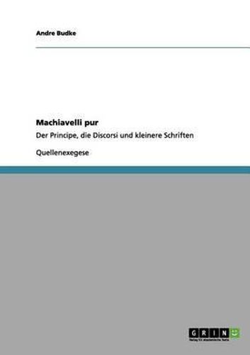 Cover image for Machiavelli Pur