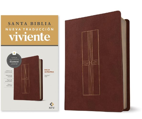 Biblia Ultrafina Ntv, Con Filament (Sentipiel, Cafe, Letra Roja)