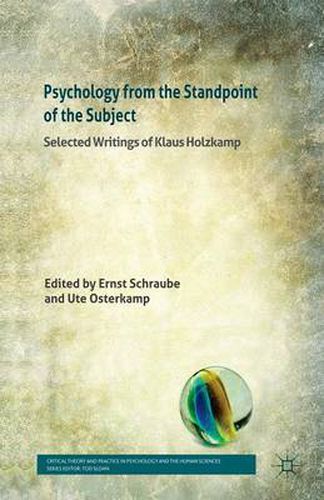 Cover image for Psychology from the Standpoint of the Subject: Selected Writings of Klaus Holzkamp