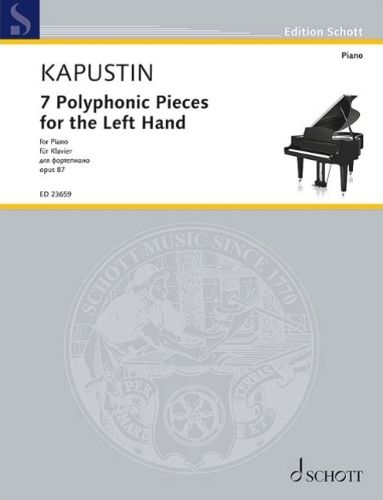 Cover image for Kapustin: 7 Polyphonic Pieces for the Left Hand, Op. 87 for Piano Solo