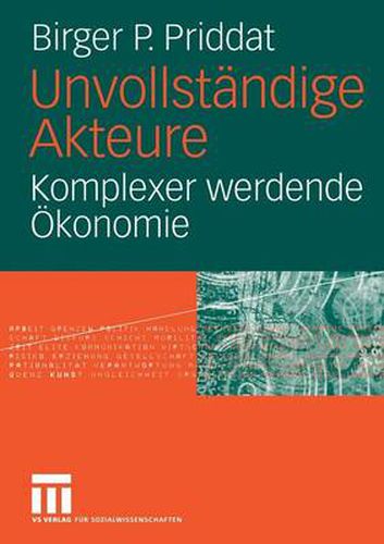 Cover image for Unvollstandige Akteure