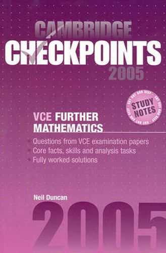 Cover image for Cambridge Checkpoints VCE Further Mathematics 2005