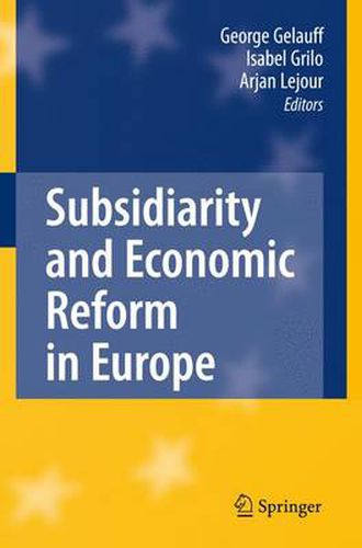 Cover image for Subsidiarity and Economic Reform in Europe