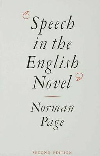 Cover image for Speech in the English Novel