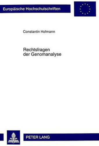 Cover image for Rechtsfragen Der Genomanalyse