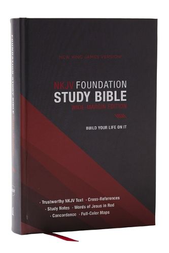 Cover image for NKJV Foundation Study Bible, Wide-Margin, Black Hardcover, Red Letter