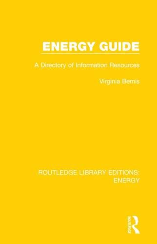 Cover image for Energy Guide: A Directory of Information Resources