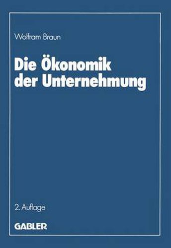 Cover image for Die Okonomik der Unternehmung