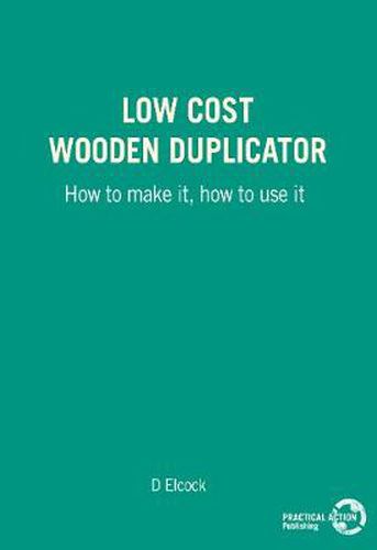 Cover image for Low Cost Wooden Duplicator: How to make it, how to use it