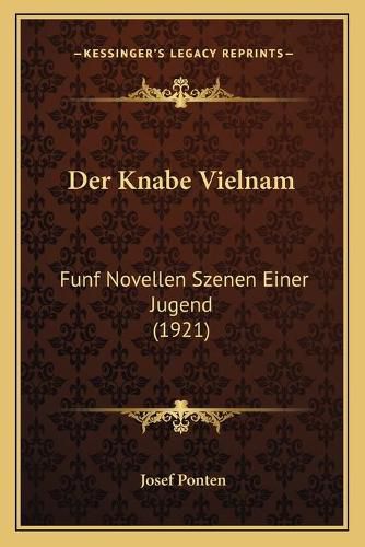 Cover image for Der Knabe Vielnam: Funf Novellen Szenen Einer Jugend (1921)