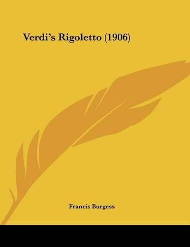 Cover image for Verdi's Rigoletto (1906)