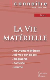 Cover image for Fiche de lecture La Vie materielle de Marguerite Duras (Analyse litteraire de reference et resume complet)