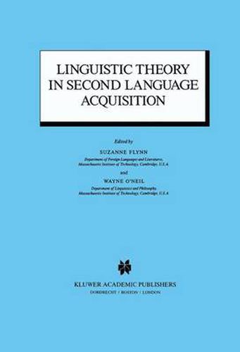 Cover image for Linguistic Theory in Second Language Acquisition