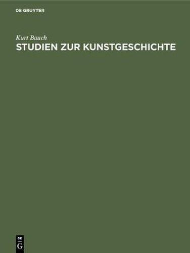 Cover image for Studien zur Kunstgeschichte