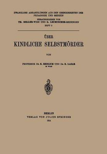 Cover image for UEber Kindliche Selbstmoerder