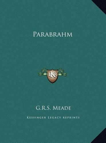 Cover image for Parabrahm Parabrahm