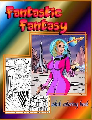 Cover image for Fantastic Fantasy adult coloring book