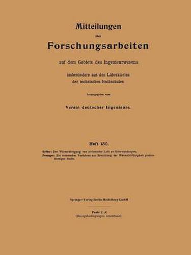 Cover image for Mitteilungen UEber Forschungsarbeiten Auf Dem Gebiete Des Ingenieurwesens: Insbesondere Aus Den Laboratorien Der Technischen Hochschulen