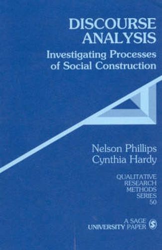 Cover image for Discourse Analysis: Investigating Processes of Social Construction