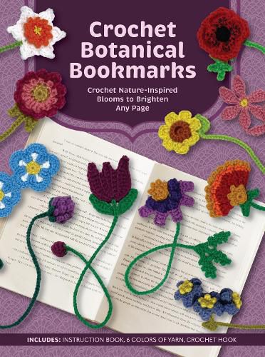 Cover image for Crochet Botanical Bookmarks