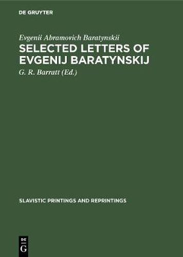 Cover image for Selected letters of Evgenij Baratynskij